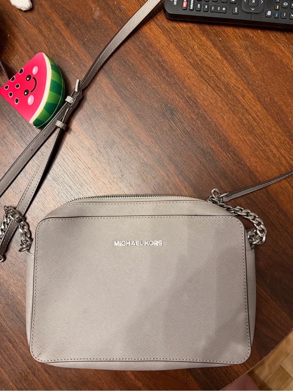 Michael Kors Beige-Taupe Crossbody Camera Bag